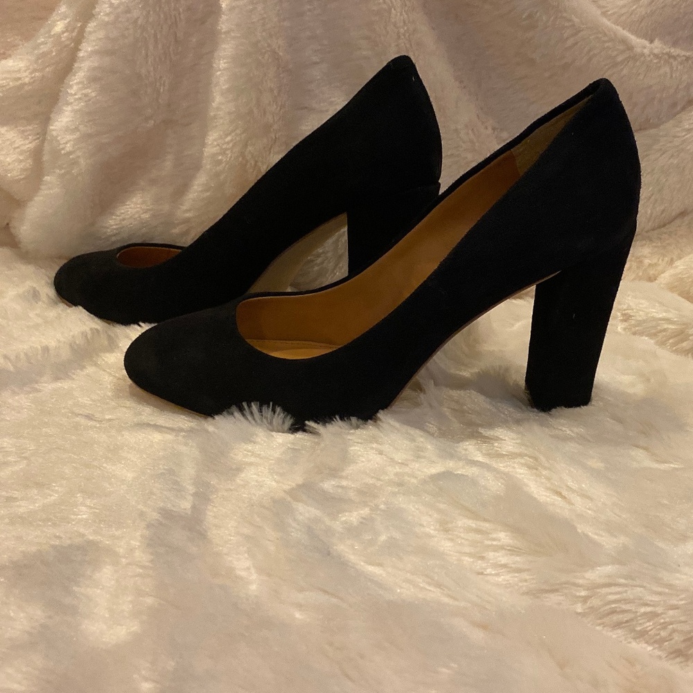 Womans J.Crew Suede Chunky Heal Pumps
